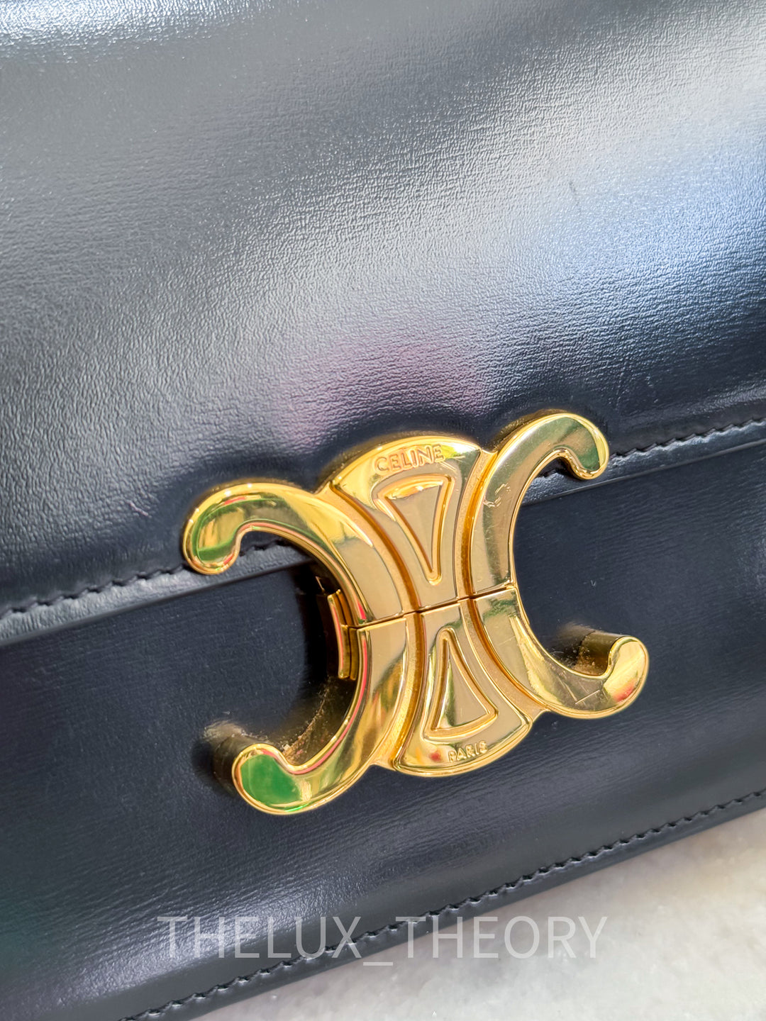 CELINE TRIOMPHE TEEN BLACK GOLD HARDWARE