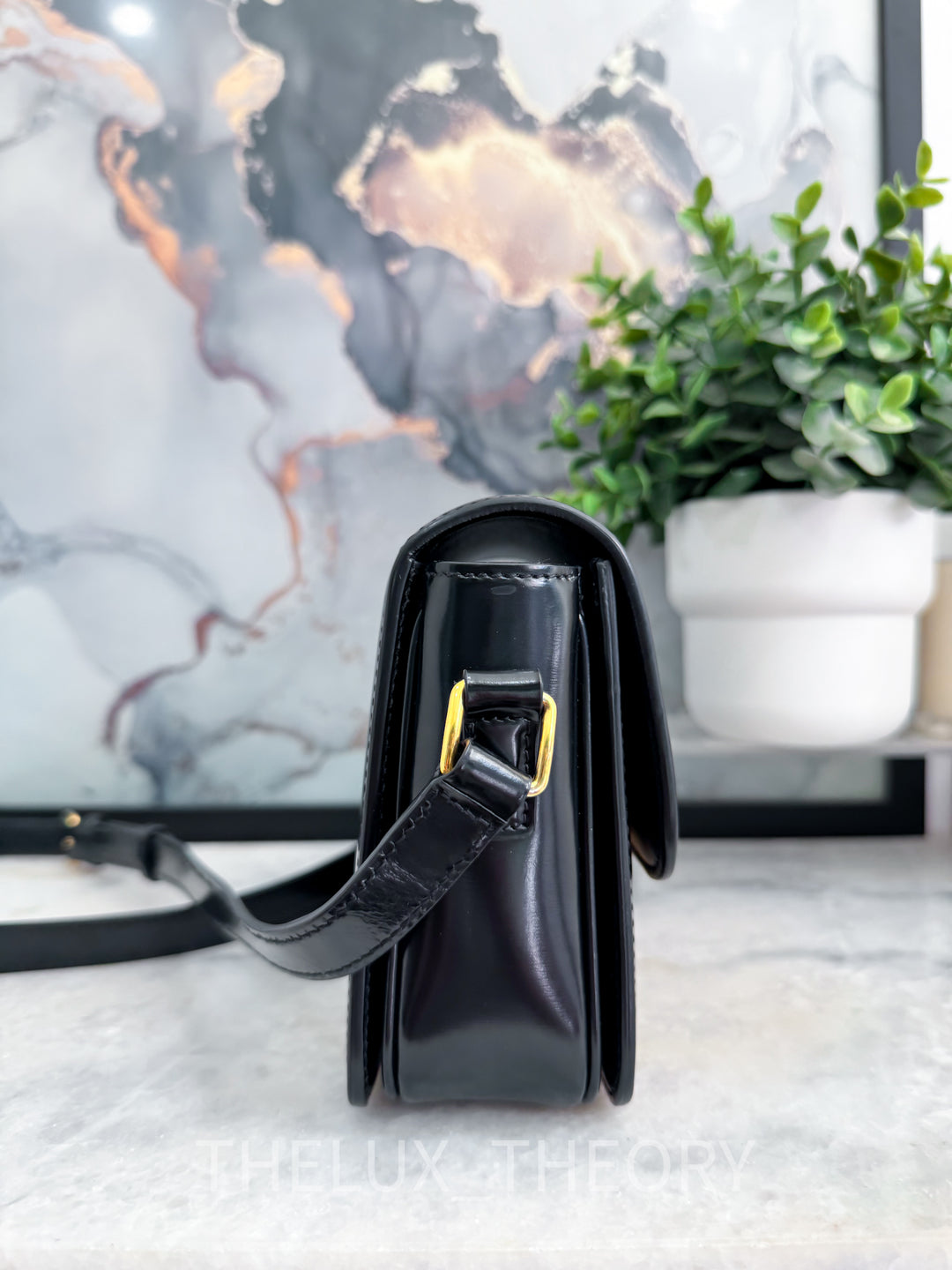 CELINE TRIOMPHE TEEN BLACK GOLD HARDWARE