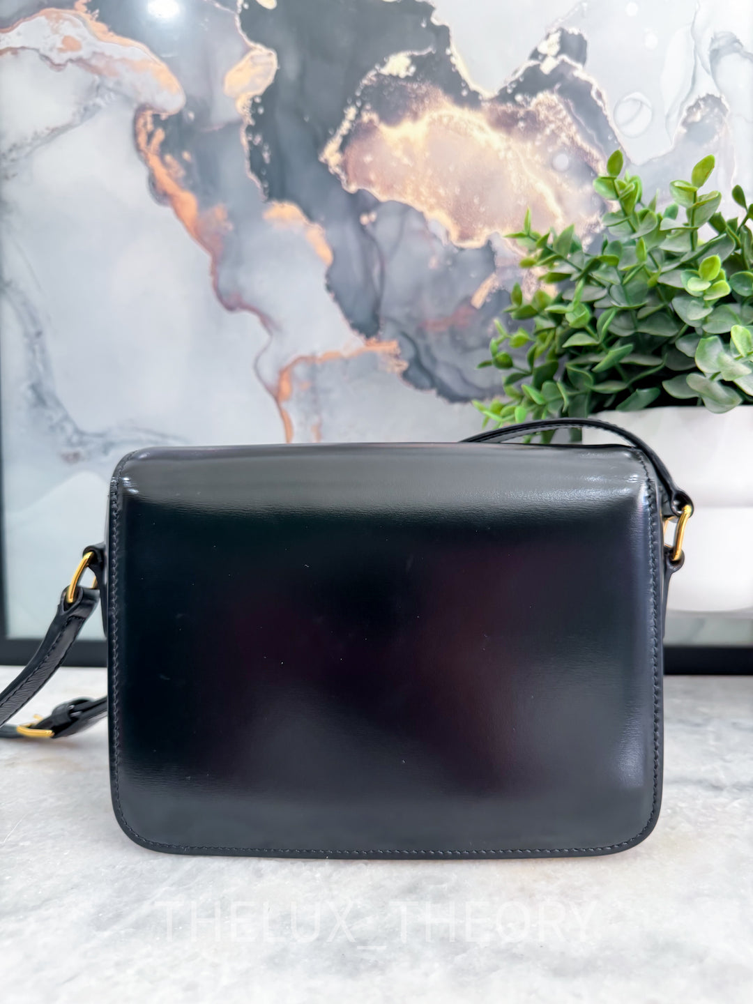 CELINE TRIOMPHE TEEN BLACK GOLD HARDWARE