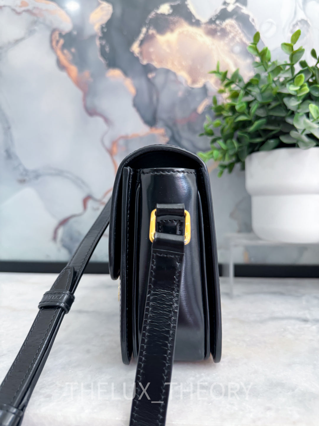 CELINE TRIOMPHE TEEN BLACK GOLD HARDWARE
