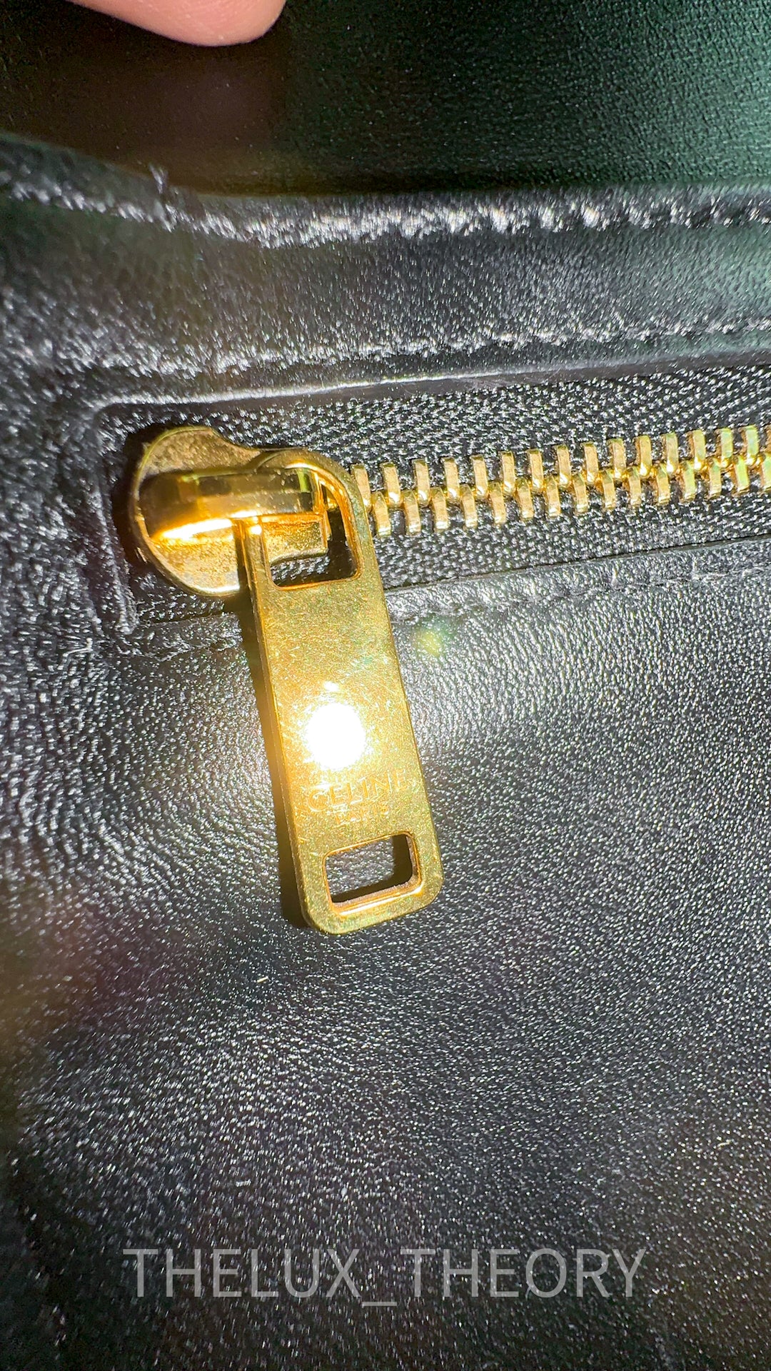 CELINE TRIOMPHE TEEN BLACK GOLD HARDWARE