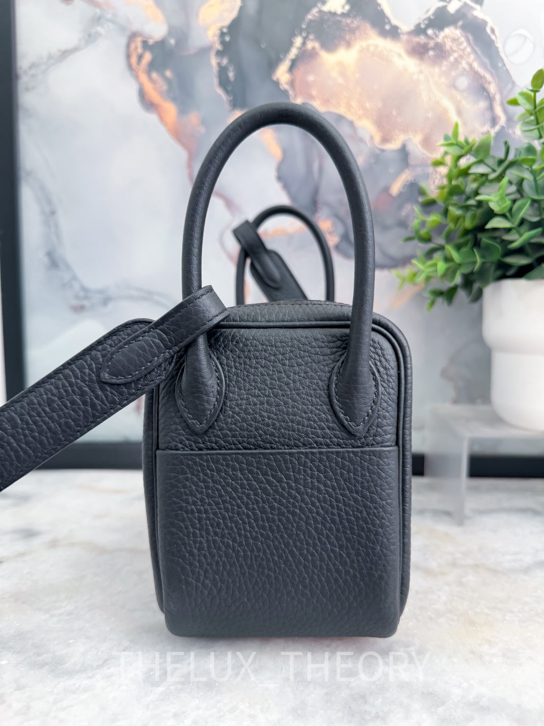 H MINI LINDY BLACK CLEMENCE GOLD HARDWARE (W 2024)