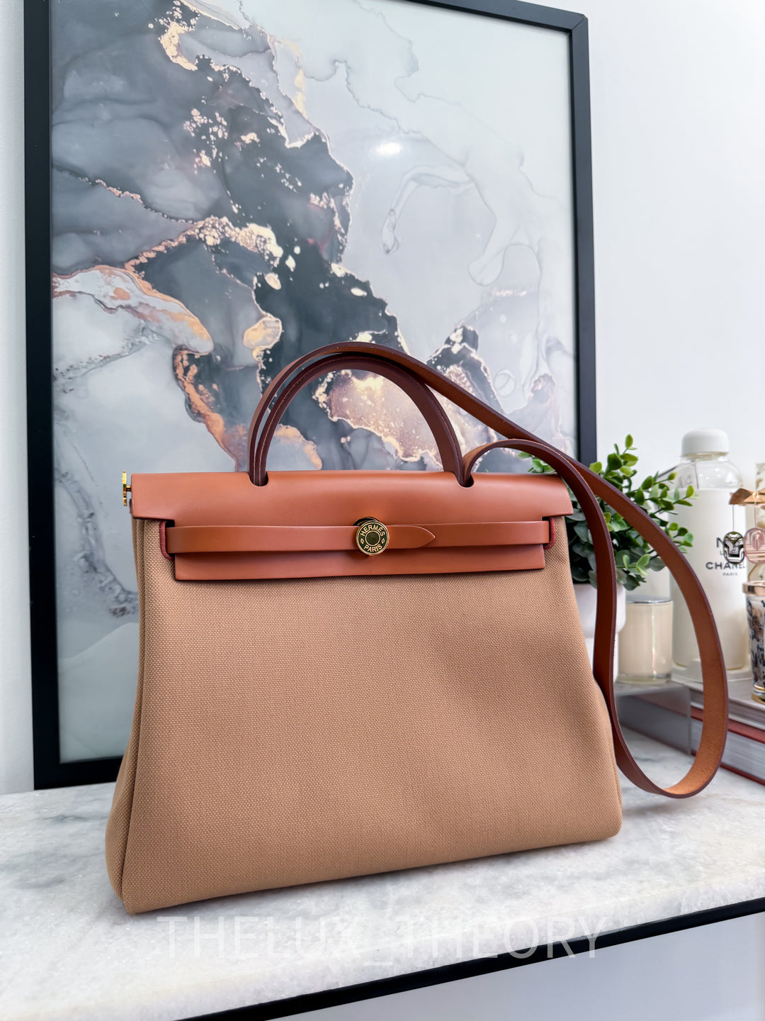 HERBAG ZIP 31 VACHE HUNTER CHAI/FAUVE
