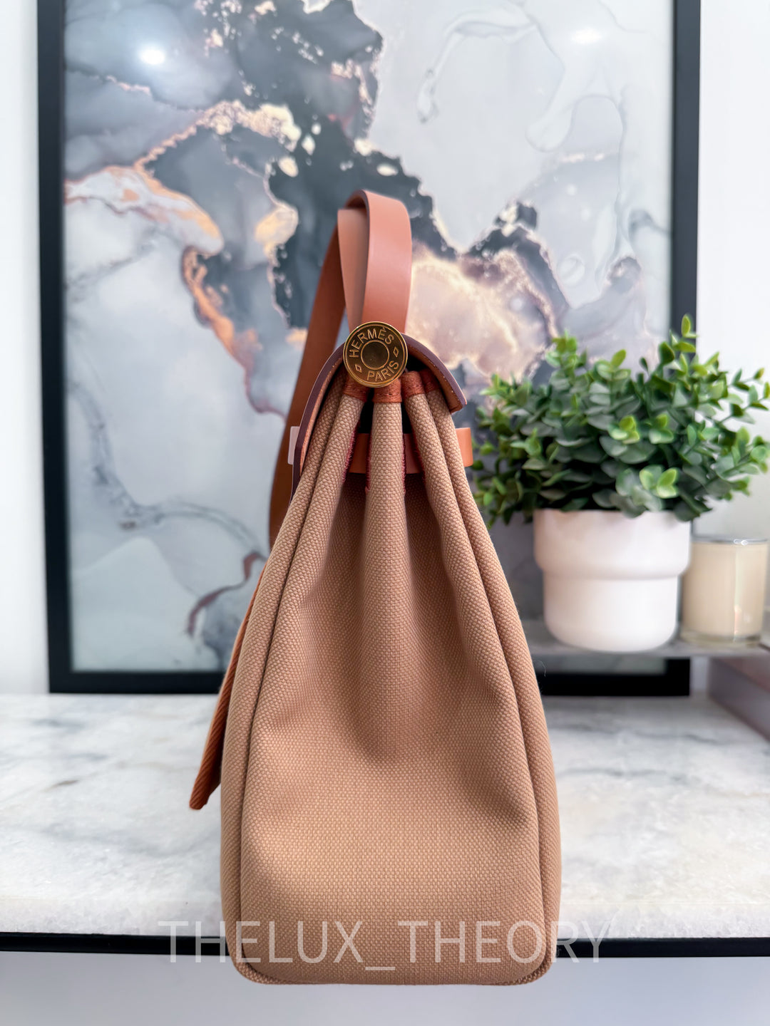 HERBAG ZIP 31 VACHE HUNTER CHAI/FAUVE