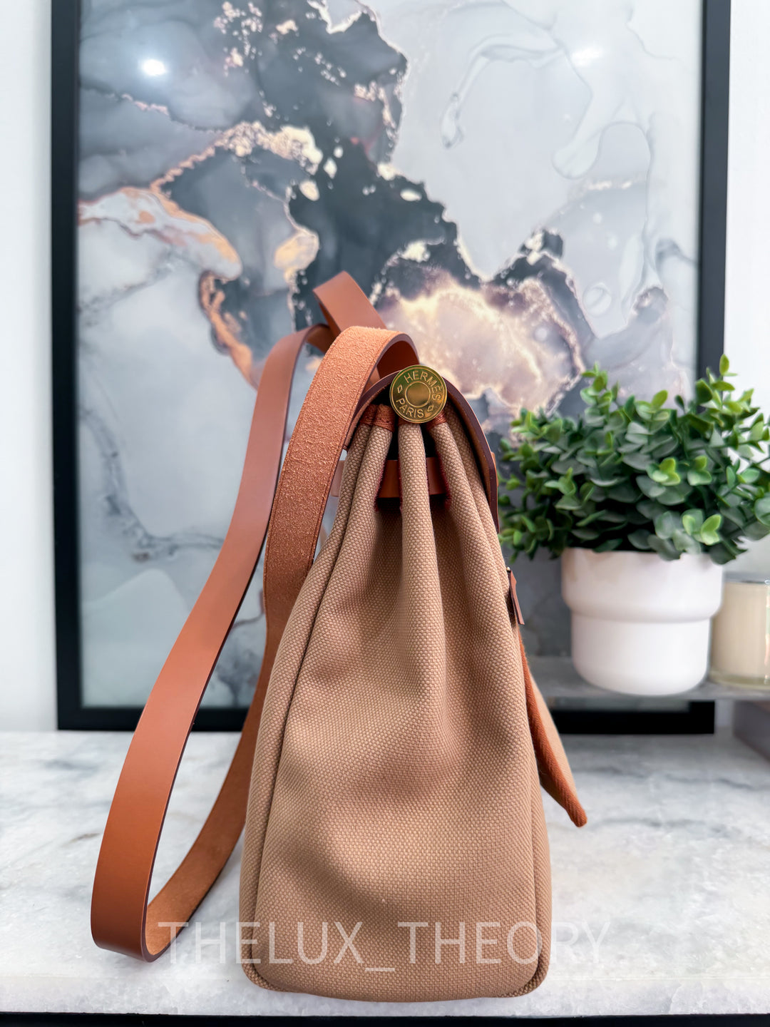 HERBAG ZIP 31 VACHE HUNTER CHAI/FAUVE
