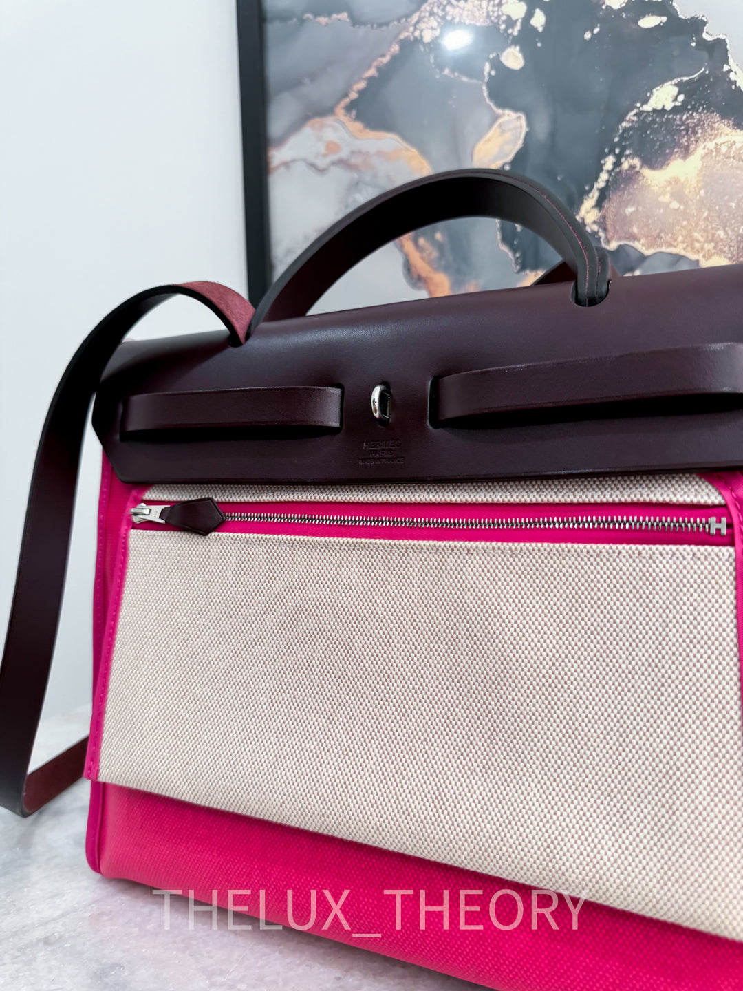 HERBAG ZIP 31 ROSE SHOCKING / ECRU / ROUGE SELLIER 2021
