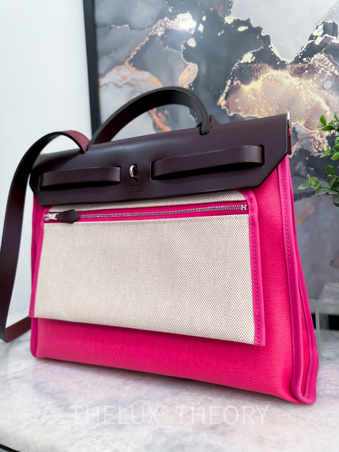 HERBAG ZIP 31 ROSE SHOCKING / ECRU / ROUGE SELLIER 2021