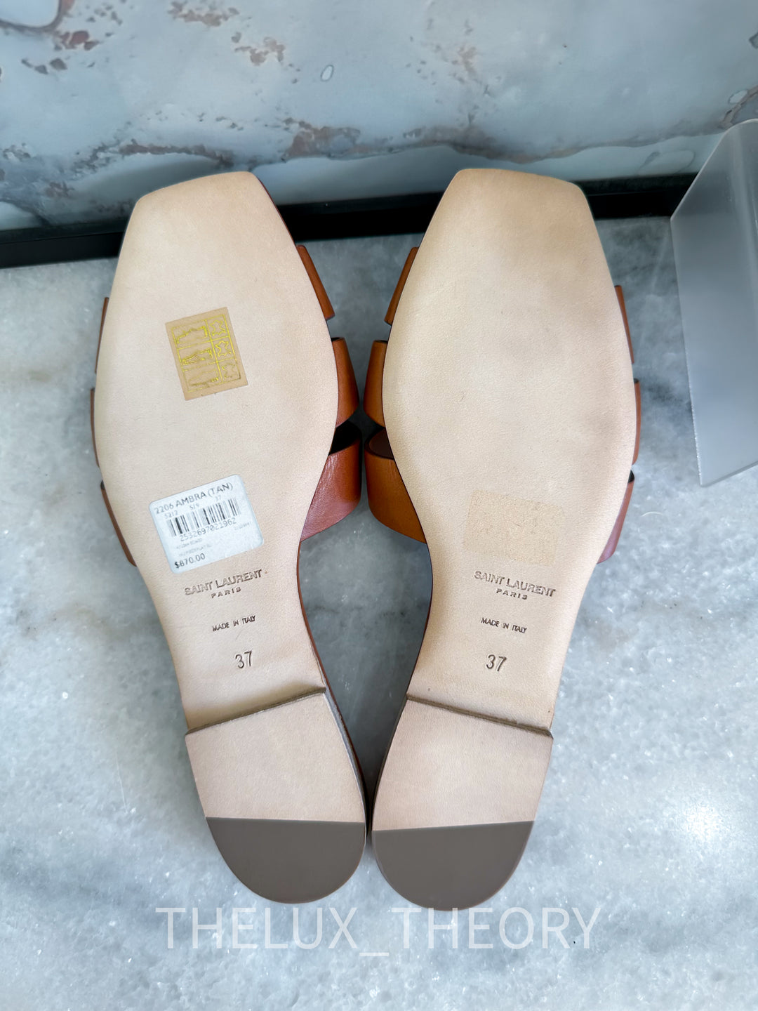 YSL TRIBUTE MULES TAN