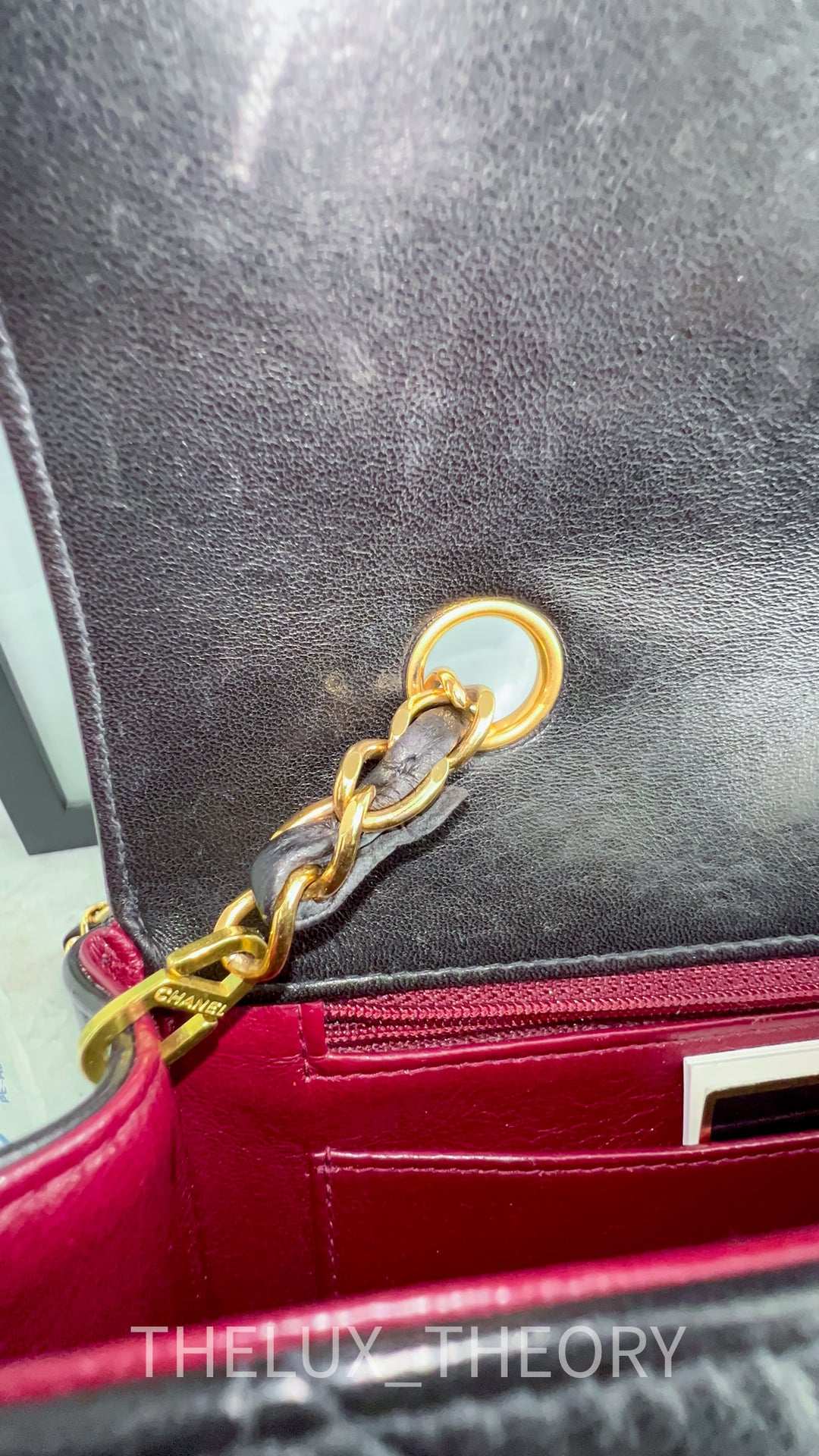 SMALL DIANA BLACK LAMBSKIN 24K GOLD HARDWARE