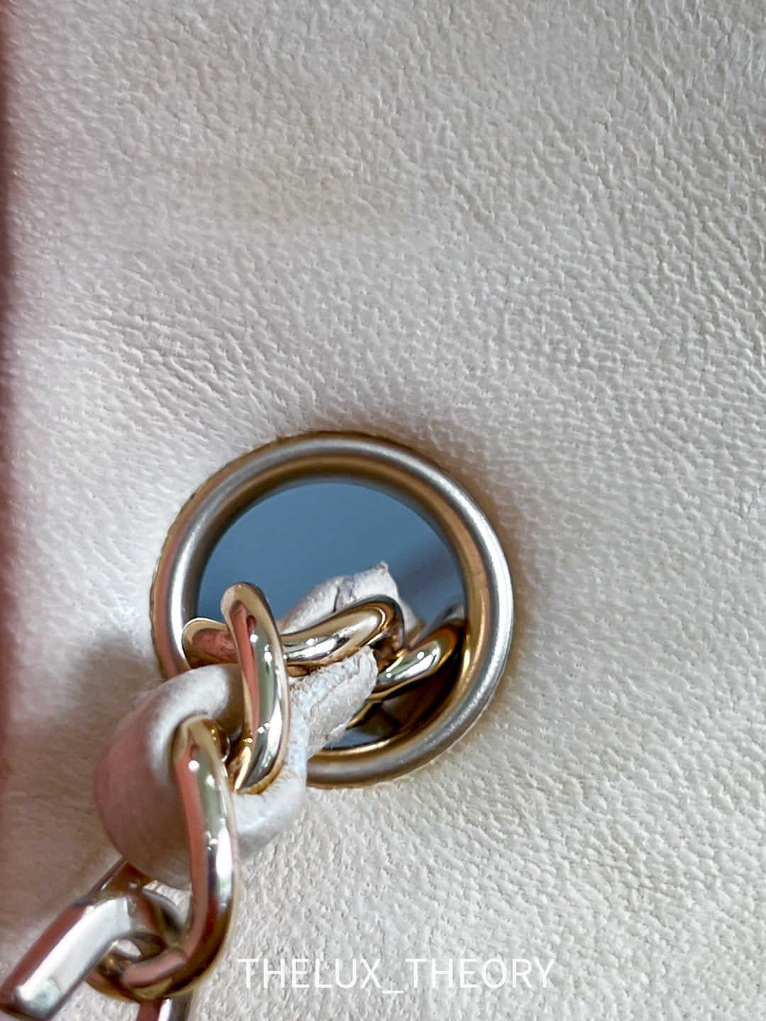 VINTAGE (9 SERIES) MINI SQUARE CLASSIC FLAP BEIGE LAMBSKIN 24K GOLD HARDWARE
